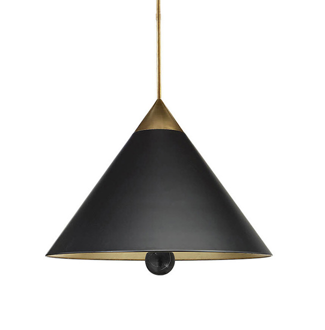 Подвесной светильник Cleo Pendant Brass & Black Черный Латунь в Перми | Loft Concept 