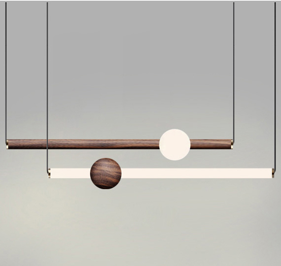 Люстра ORION GLOBE LIGHT wood Коричневый Белый в Перми | Loft Concept 