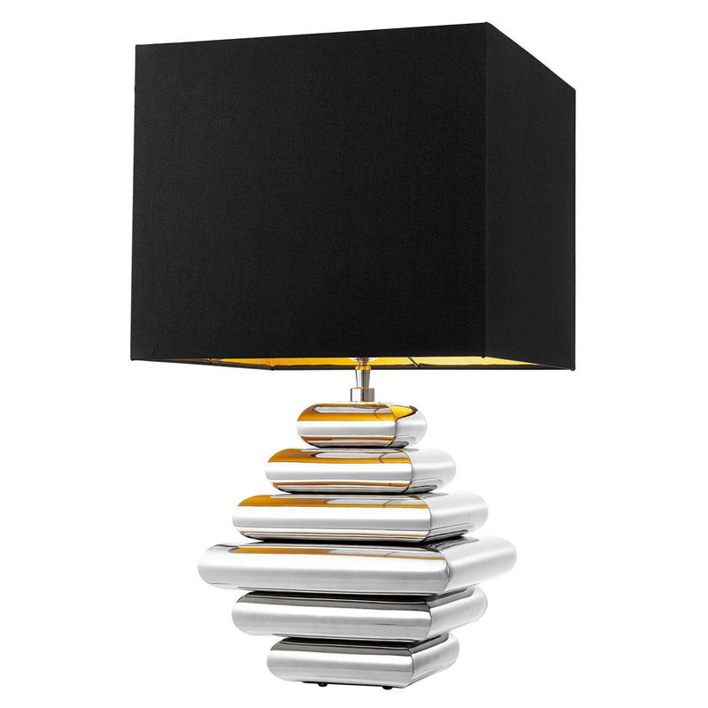 Настольная лампа Eichholtz Table Lamp Belmond Никель Черный в Перми | Loft Concept 