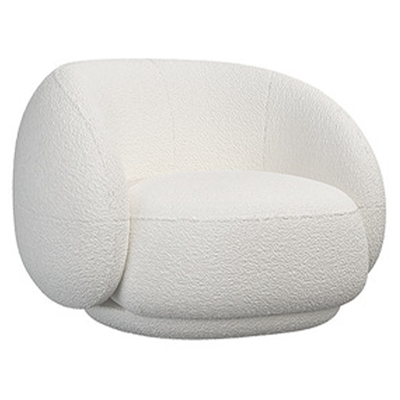 Кресло Irwin White Boucle Collection Armchair Белый в Перми | Loft Concept 