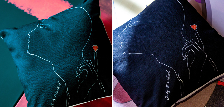 Декоративная подушка White Silhouette Lover Pillow Декоративная подушка White Silhouette Lover Pillow - Loft-Concept в Перми