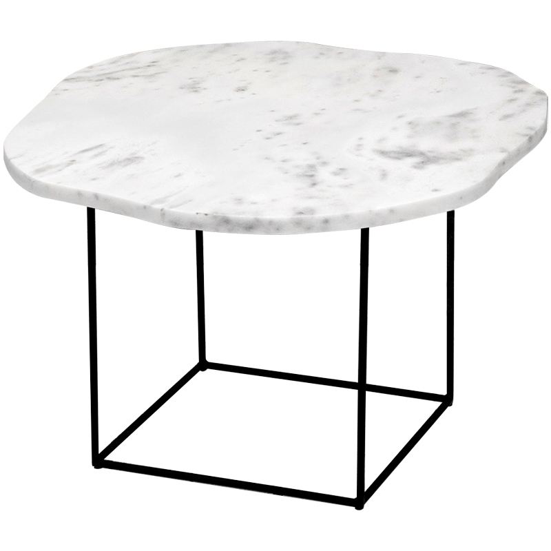 Кофейный стол с белой мраморной столешницей Gillespie Coffee Table White Белый Черный Кофейный стол с белой мраморной столешницей Gillespie Coffee Table White Белый Черный в Перми | Loft Concept