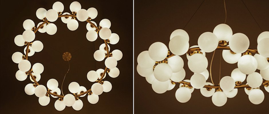 Люстра Milk Bubble Round Chandelier Люстра Milk Bubble Round Chandelier - Loft-Concept в Перми