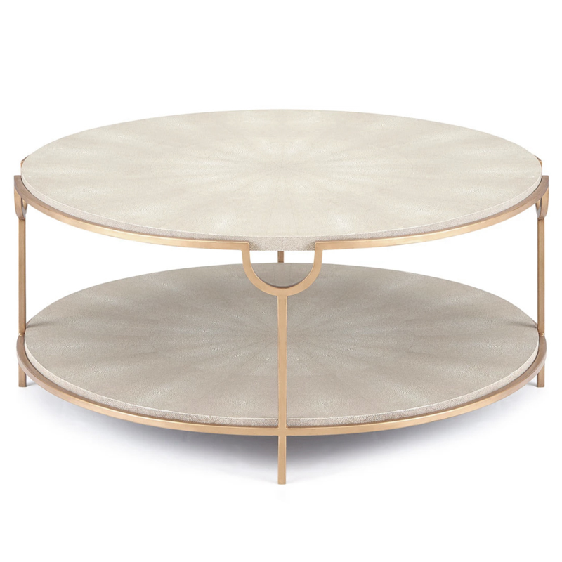 Gaston Stingray Texture Coffee Table Стол Серый скат Золотой Серый в Перми | Loft Concept 