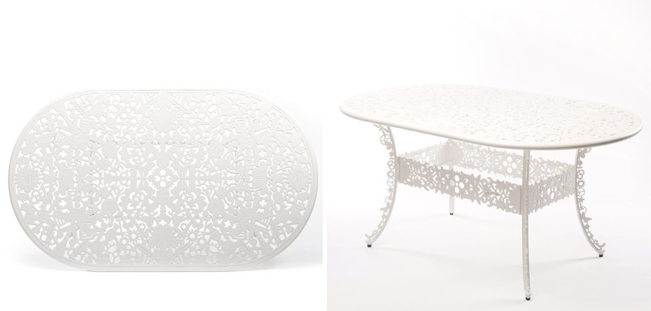 Обеденный стол Industry Collection ALUMINIUM OVAL TABLE – WHITE Обеденный стол Industry Collection ALUMINIUM OVAL TABLE – WHITE - Loft-Concept в Перми