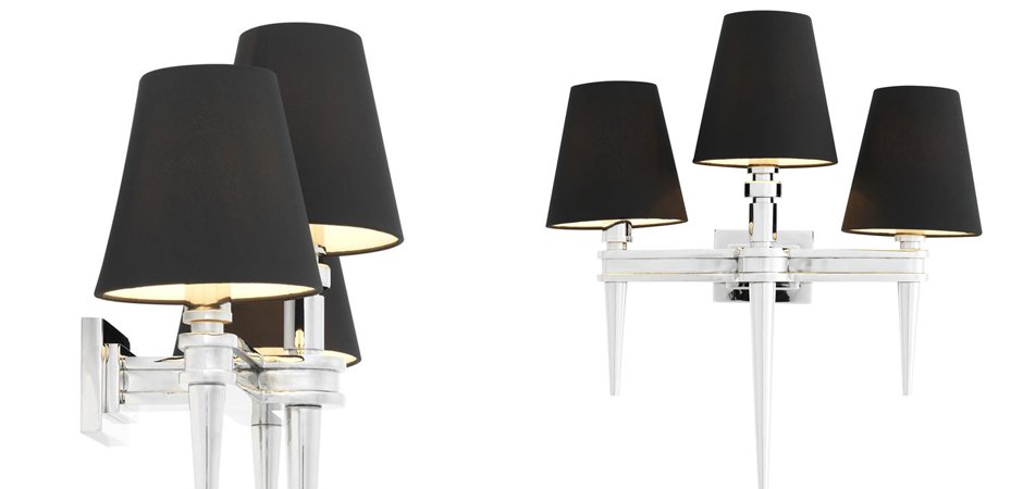 Бра Wall Lamp Waterloo Triple Nickel Бра Wall Lamp Waterloo Triple Nickel - Loft-Concept в Перми