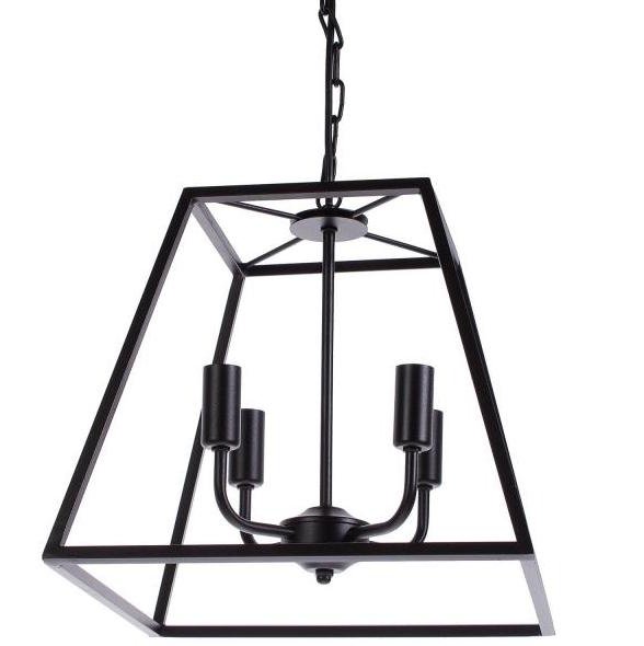 Подвесной светильник Loft Industrial Ortogonal Pendant Trapeze Черный в Перми | Loft Concept 