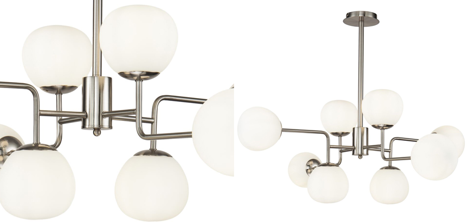 Люстра Tiepolo Ball Chandelier Nickel 8 Люстра Tiepolo Ball Chandelier Nickel 8 - Loft-Concept в Перми