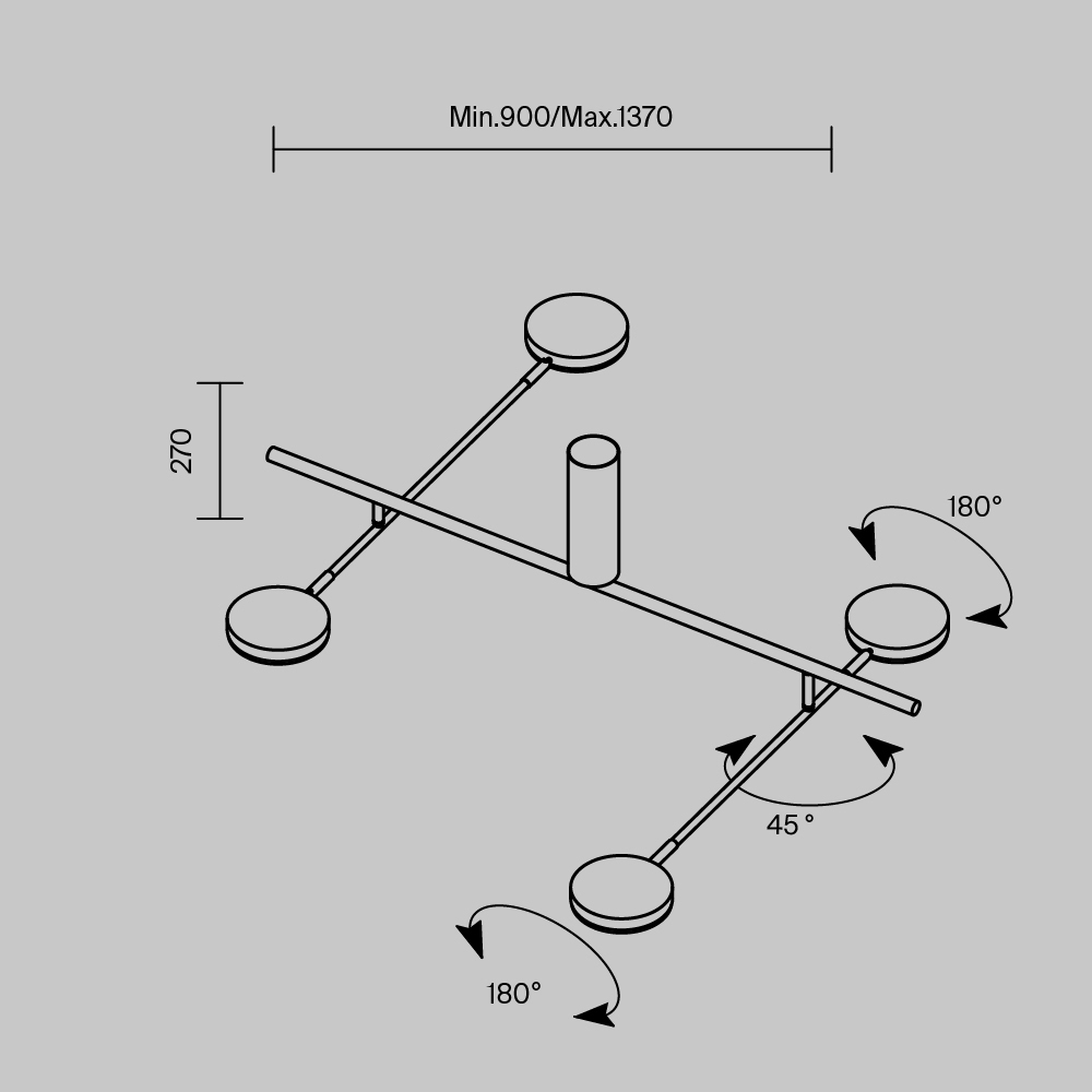 Потолочный светильник Fad 3000К 26Вт в Перми