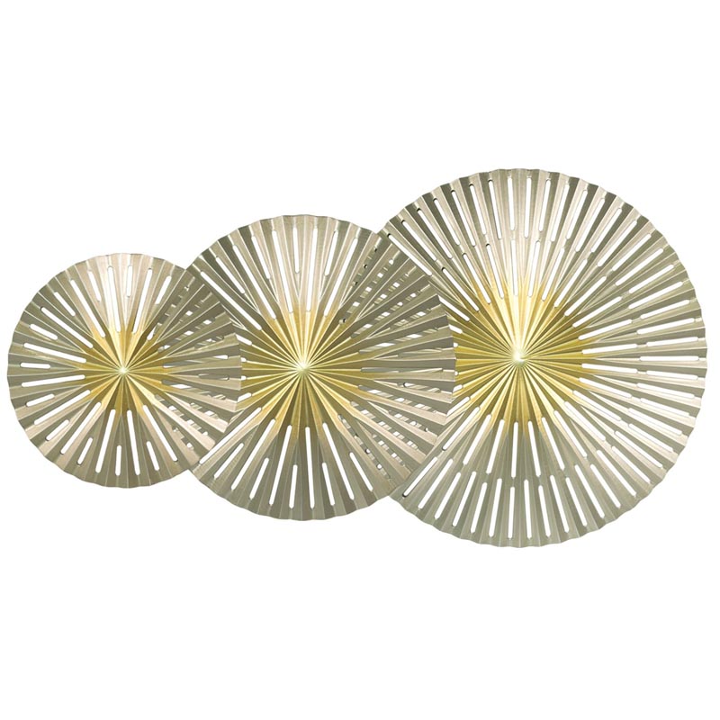 Арт-объект Apollo Gold and Silver Wall Plaque Disc gap 3 Золотой Серебряный в Перми | Loft Concept 