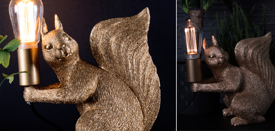 Настольная лампа Piff Table Gold Золотая белка Настольная лампа Piff Table Gold Золотая белка - Loft-Concept в Перми