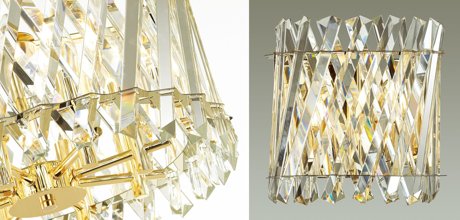 Бра Crystal Crossed Stripes Gold Бра Crystal Crossed Stripes Gold - Loft-Concept в Перми