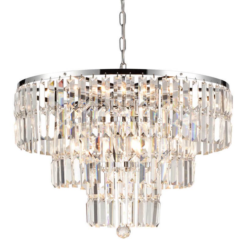 Люстра 1920s Odeon Chandelier chrome 60 Прозрачный (Transparent) Хром в Перми | Loft Concept 