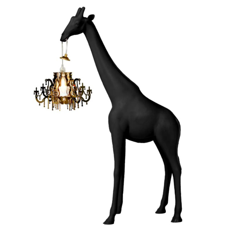 Настольная лампа черный жираф Black Giraffe Table Lamp Черный в Перми | Loft Concept 