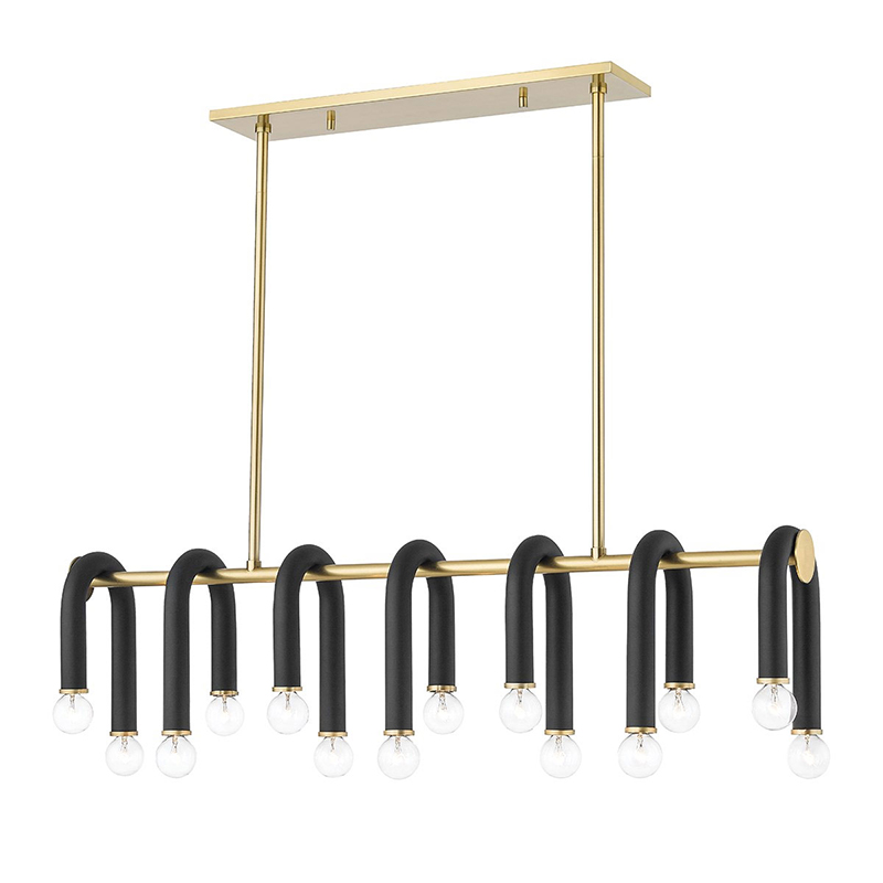 Люстра Paulson floppy chandelier gold Черный Золотой в Перми | Loft Concept 