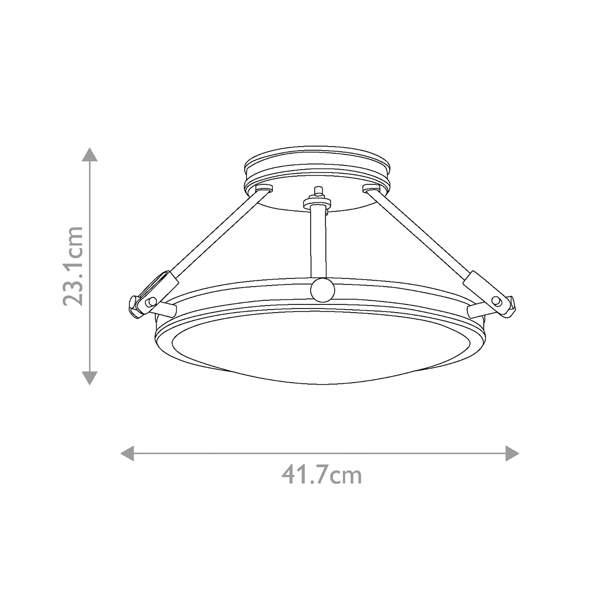 Потолочный светильник цвета латунь с плоским круглым плафоном Hinkley в Перми