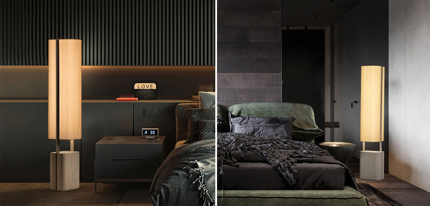 Дизайнерский торшер с деревянным основанием Keila Floor Lamp Wooden - фото №1