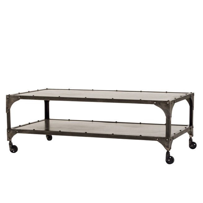 Кофейный стол Industrial Steampunk Nickel Coffee Table  в Перми | Loft Concept 