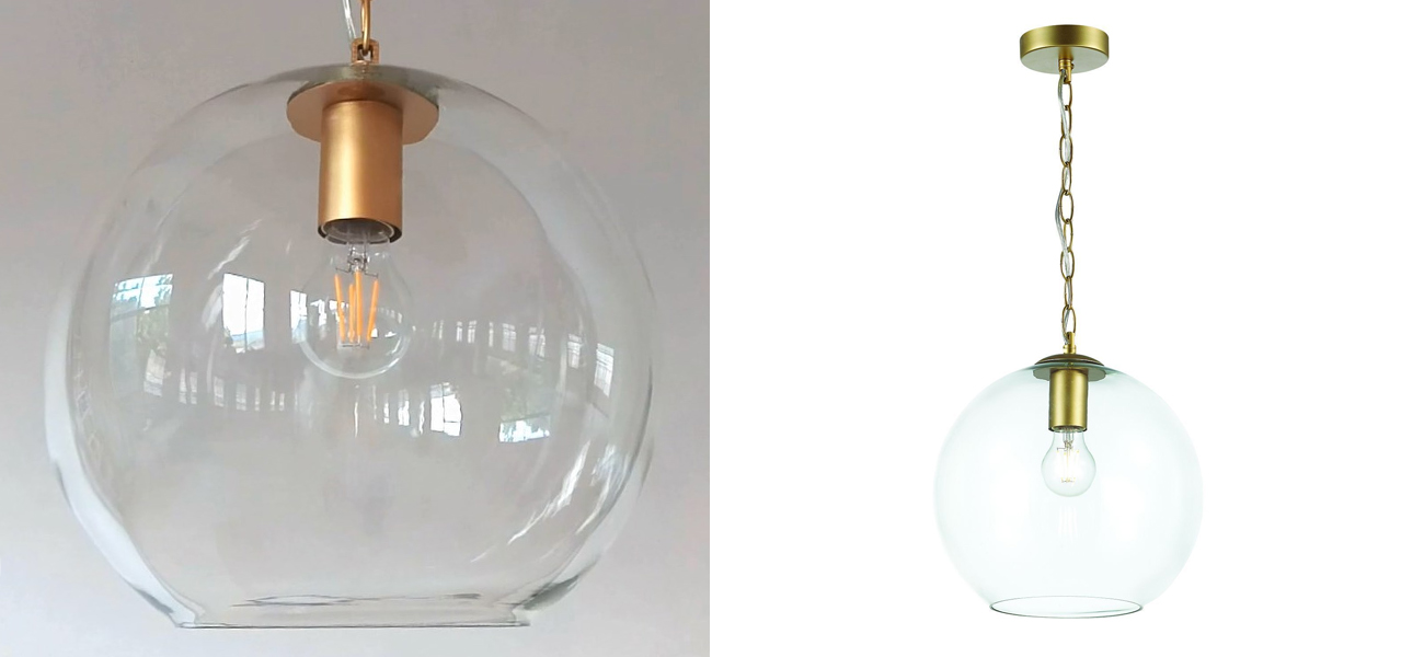 Подвесной светильник с прозрачным плафоном CONOR GLOBE - фото