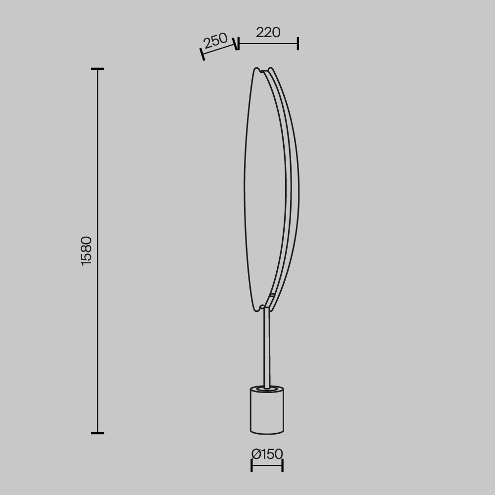 Напольный торшер светодионый Breeze 3000К 33Вт в Перми