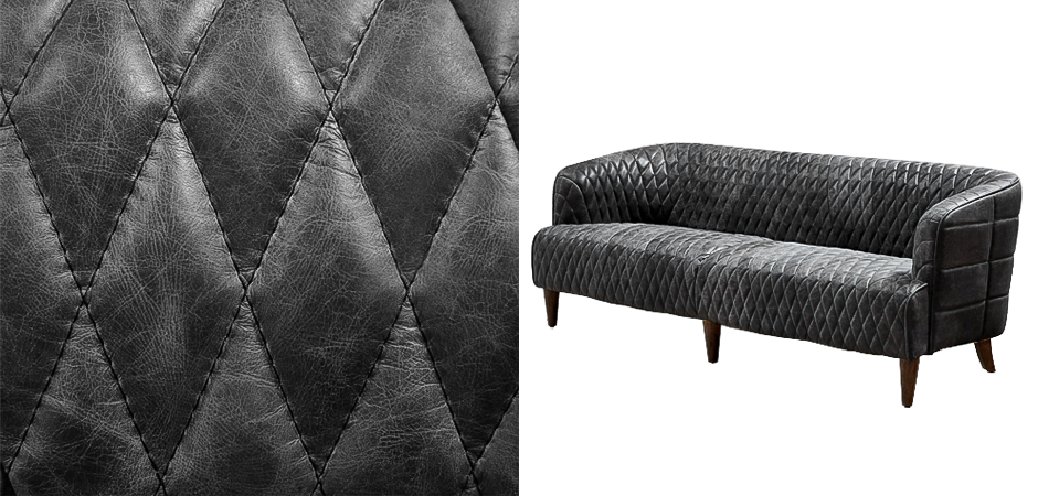 Диван Rhombuses Upholstery Graphite Sofa Диван Rhombuses Upholstery Graphite Sofa - Loft-Concept в Перми