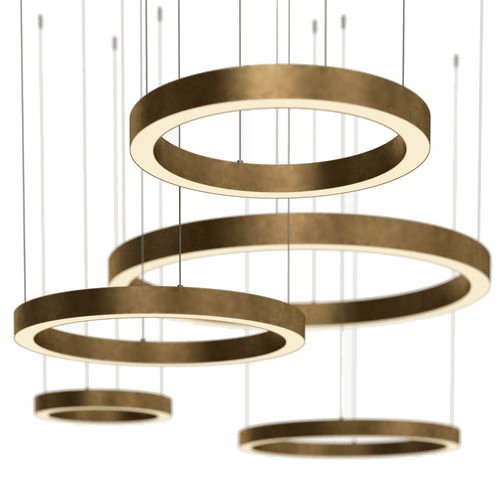 Люстра Light Ring Horizontal von Henge Глянцевое золото Латунь в Перми | Loft Concept 