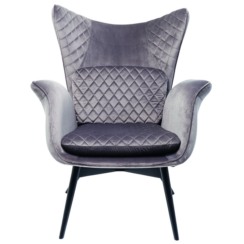 Кресло Gray Velvet Throne Серый в Перми | Loft Concept 