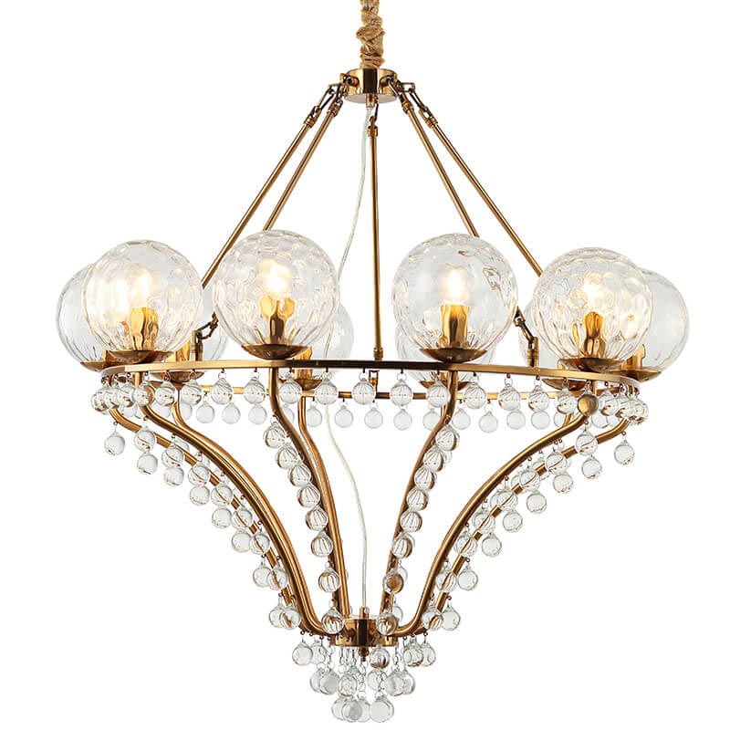 Люстра Melaine Chandelier gold Золотой Прозрачный (Transparent) в Перми | Loft Concept 