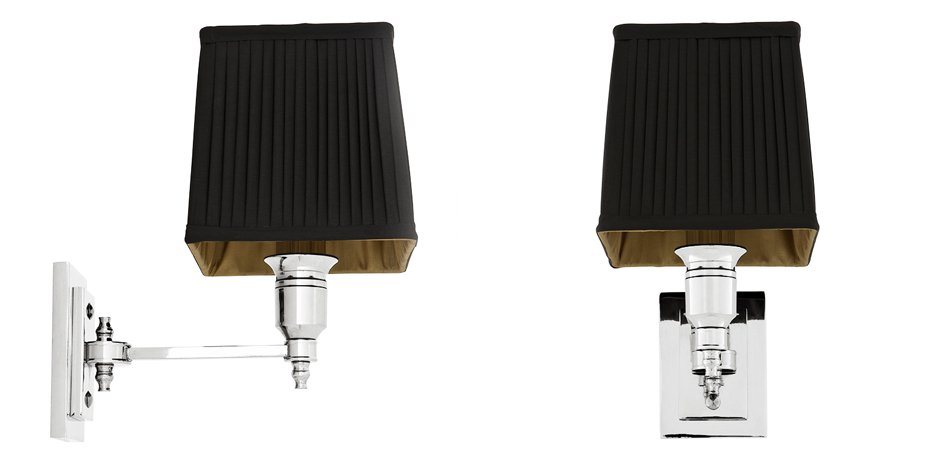 Бра Wall Lamp Lexington Single Nickel+Black Бра Wall Lamp Lexington Single Nickel+Black - Loft-Concept в Перми