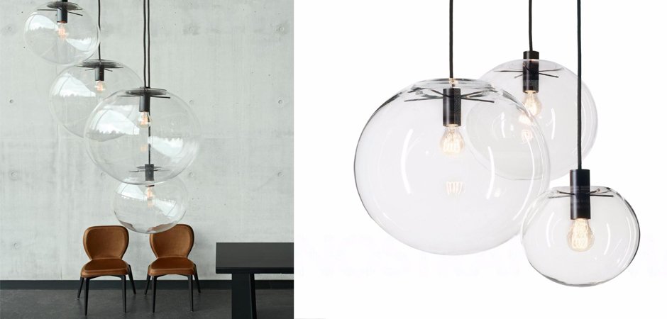 Подвесной светильник Selene Glass Ball Ceiling Lights Подвесной светильник Selene Glass Ball Ceiling Lights - Loft-Concept в Перми