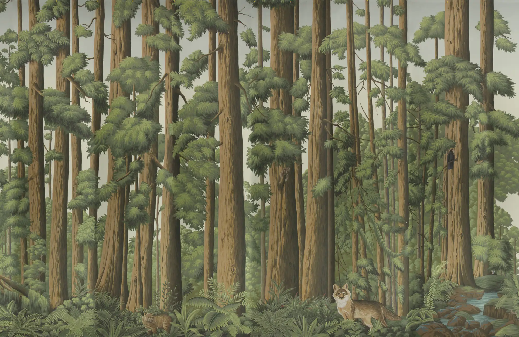 Обои ручная роспись Redwoods Colourway SC-281 on scenic paper Обои ручная роспись Redwoods Colourway SC-281 on scenic paper - постер Loft-Concept в Перми