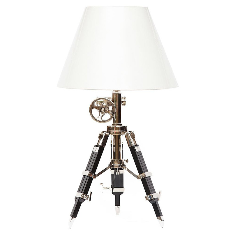 Настольная лампа Victorian Era Tripod Lamp Коричневый Медь Белый в Перми | Loft Concept 