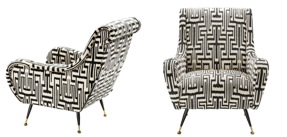Кресло Eichholtz Chair Giardino Ozbek Black Кресло Eichholtz Chair Giardino Ozbek Black - Loft-Concept в Перми