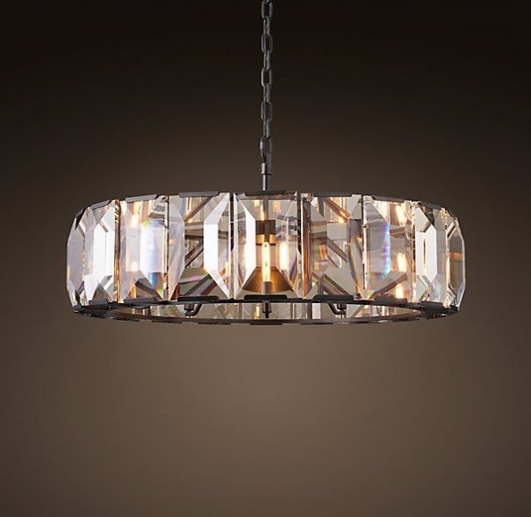 Люстра RH Harlow Crystal Round Chandelier 10 Черный в Перми | Loft Concept 