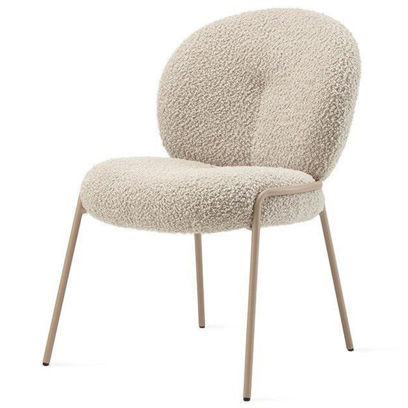 Стул Lyons Boucle Chair Бежевый Золотой в Перми | Loft Concept 