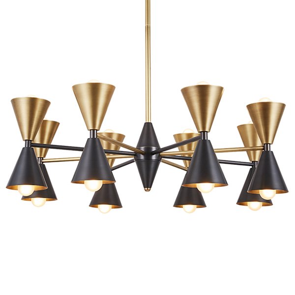 Люстра CAIRO CHANDELIER BLACK AND GOLD Золотой Черный в Перми | Loft Concept 