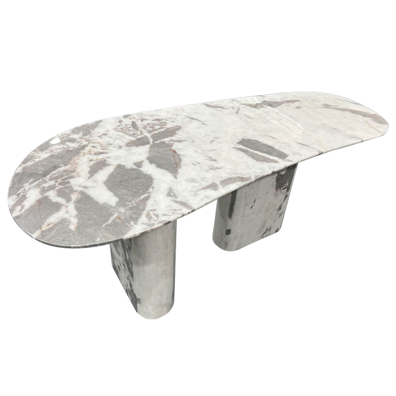 Обеденный стол Ernest Grey Marble Dining Table Серый в Перми | Loft Concept 