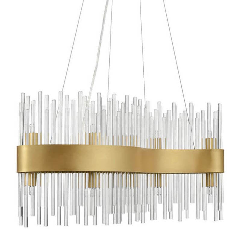 Люстра Nembus Chandelier 60 gold Прозрачный (Transparent) Золотой в Перми | Loft Concept 