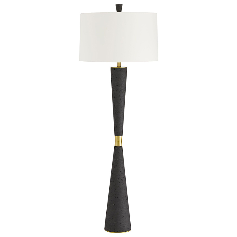 Торшер Arteriors GROM FLOOR LAMP Золотой Белый Черный в Перми | Loft Concept 