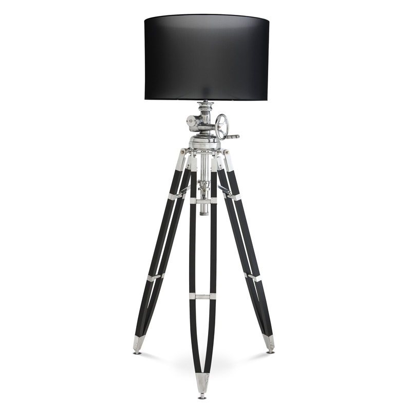 Торшер Eichholtz Floor Lamp Royal Marine Black Черный Алюминий в Перми | Loft Concept 