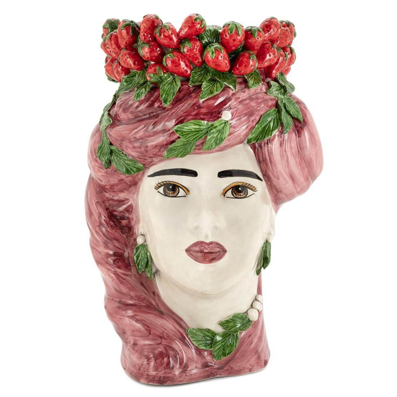 Ваза VASE STRAWBERRIES HEAD LADY BIG Red Бургундский красный в Перми | Loft Concept 