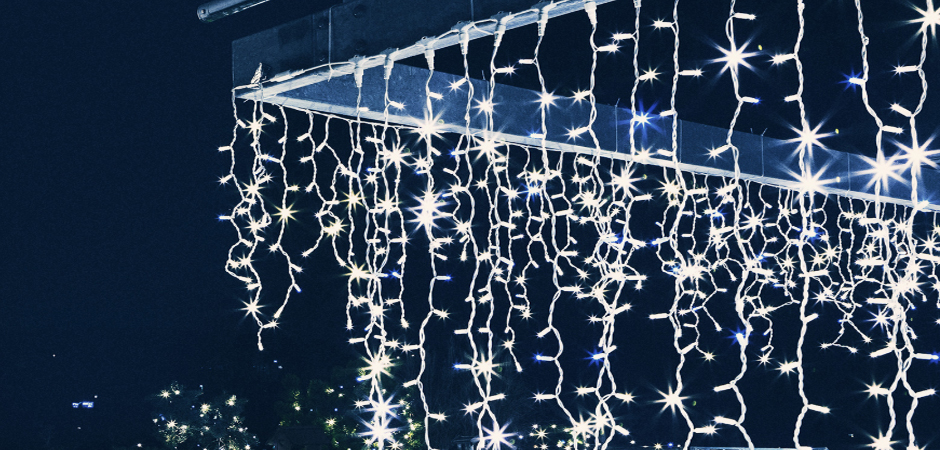 Светодиодная Гирлянда-Бахрома с Белым светом - Loft-Concept в Перми