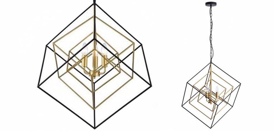 Светильник CUBIST Pendant Black and Gold 3 lamp Светильник CUBIST Pendant Black and Gold 3 lamp - Loft-Concept в Перми