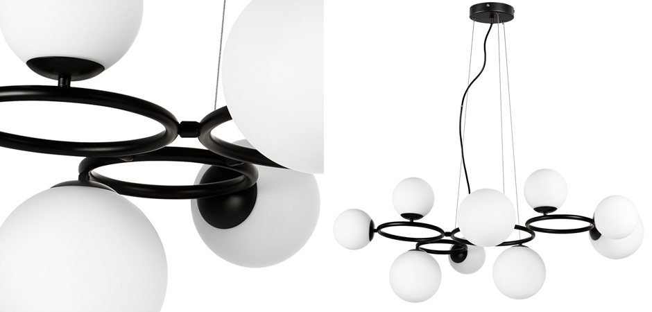 Люстра Bubbles on 4 Rings Chandelier Black Люстра Bubbles on 4 Rings Chandelier Black - Loft-Concept в Перми