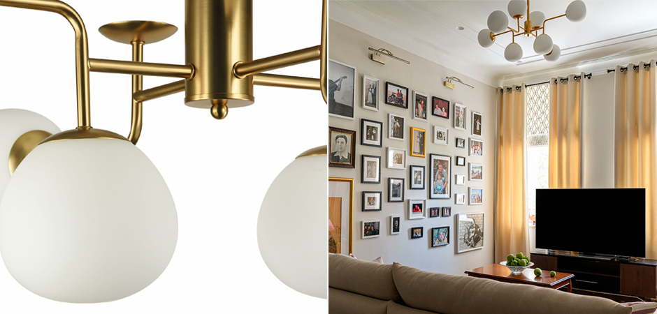 Люстра Tiepolo Ball Chandelier Gold 8 Люстра Tiepolo Ball Chandelier Gold 8 - Loft-Concept в Перми