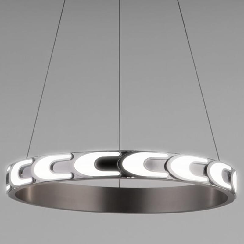 Люстра Maoris Ring Horizontal Chandelier D45 Никель Сатин в Перми | Loft Concept 