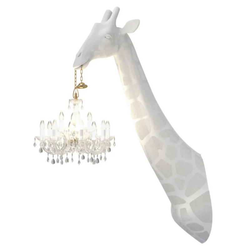 Бра белый жираф White Giraffe Wall Lamp Sconce Chandalier Белый в Перми | Loft Concept 