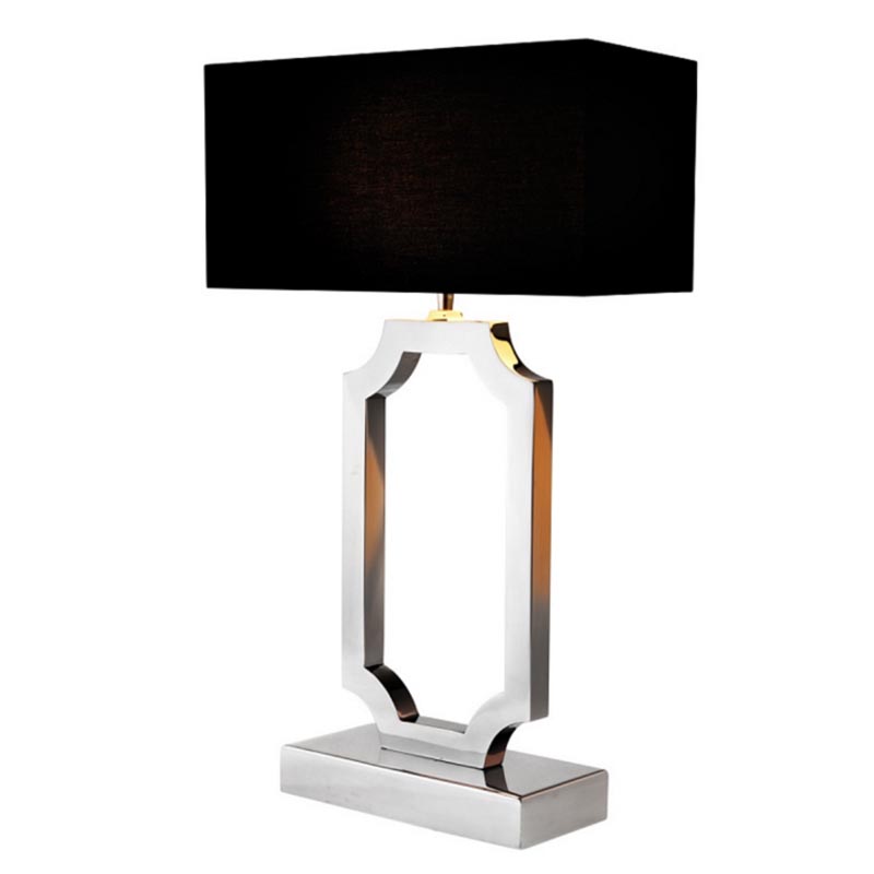 Настольная лампа Maureen Table Lamp Хром Черный в Перми | Loft Concept 