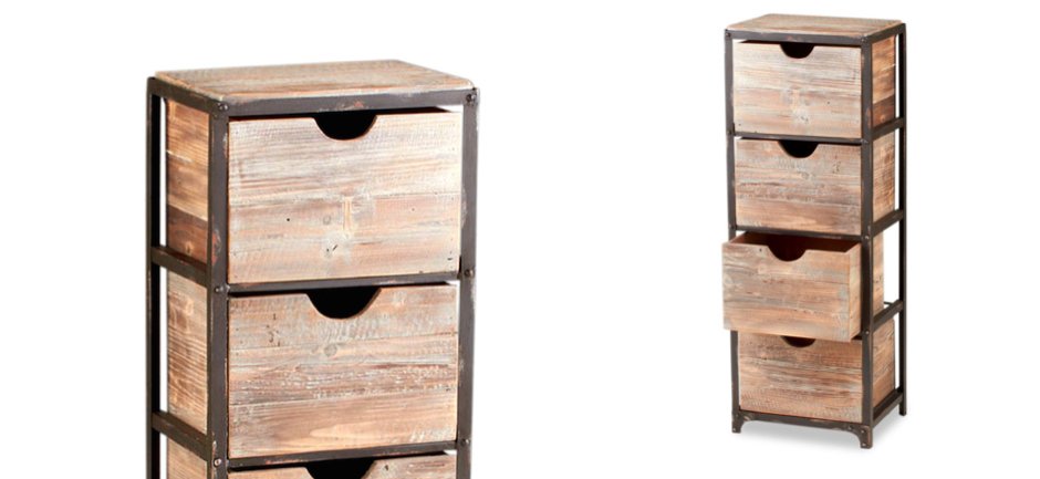 Тумба в винтажном стиле Industrial Metal Rust Tall Storage Shelf Тумба в винтажном стиле Industrial Metal Rust Tall Storage Shelf - Loft-Concept в Перми