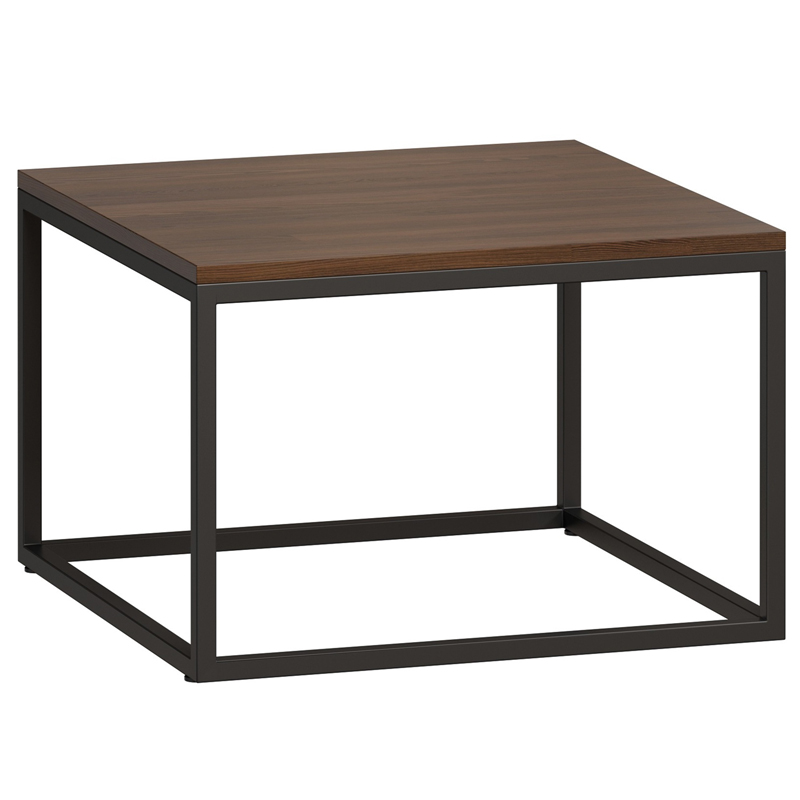 Кофейный стол Industrial Oak Philomel Coffee Table square Коричневый Черный в Перми | Loft Concept 